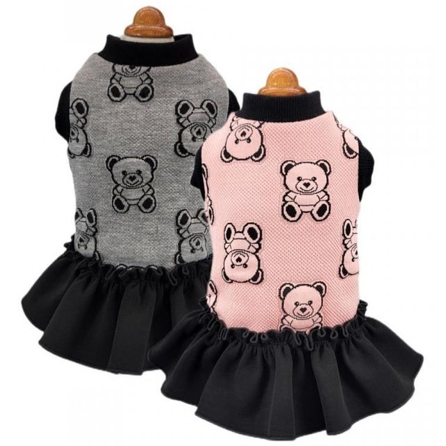 犬服　サーカスサーカス　裏起毛ワンピ＆コートセット　サイズL 犬服サーカスサーカス裏起毛ワンピ＆コートセットサイズL