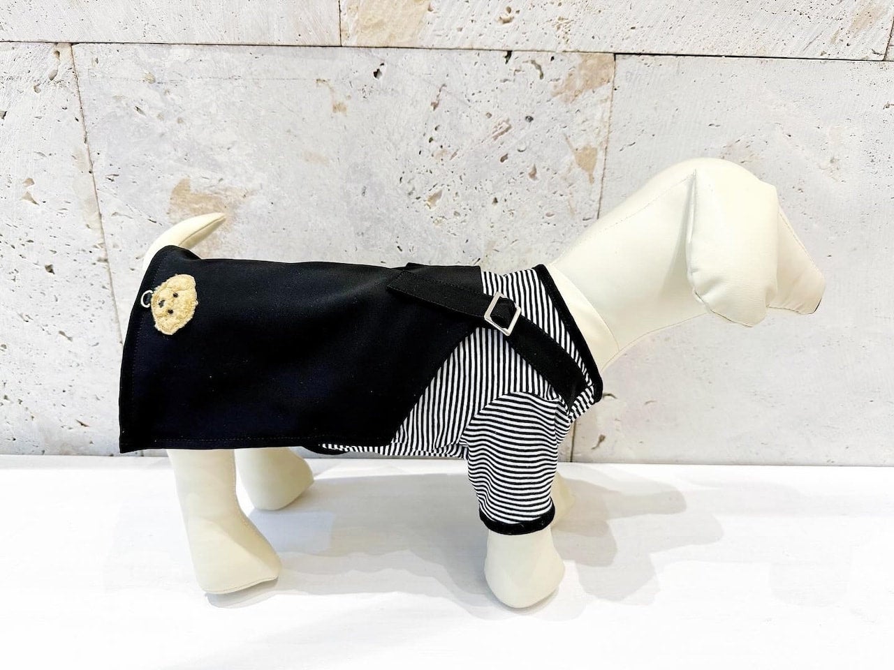 Denim rose（デニムローズ）ワッペンジャンパースカート ブラック