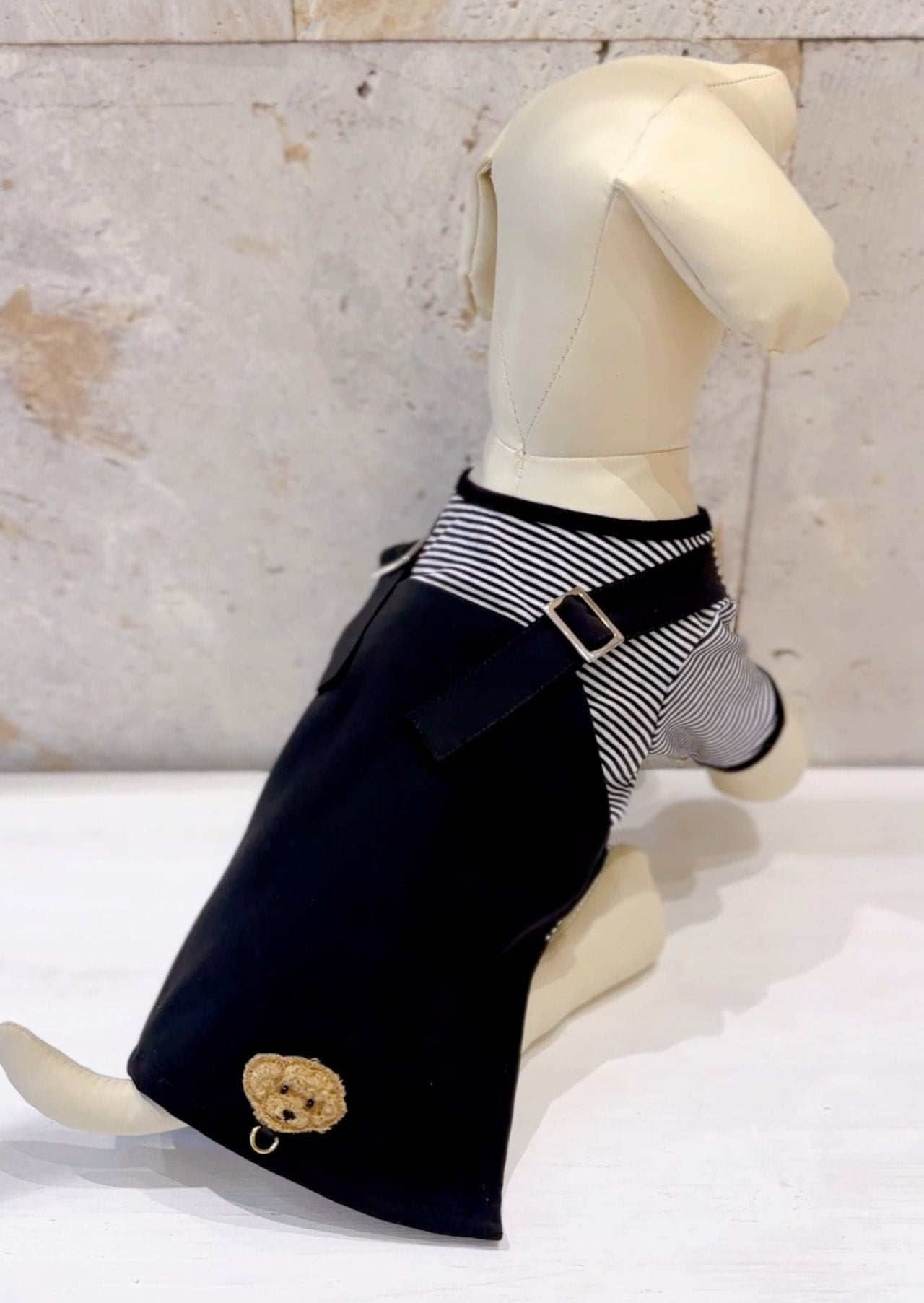 Denim rose（デニムローズ）ワッペンジャンパースカート ブラック