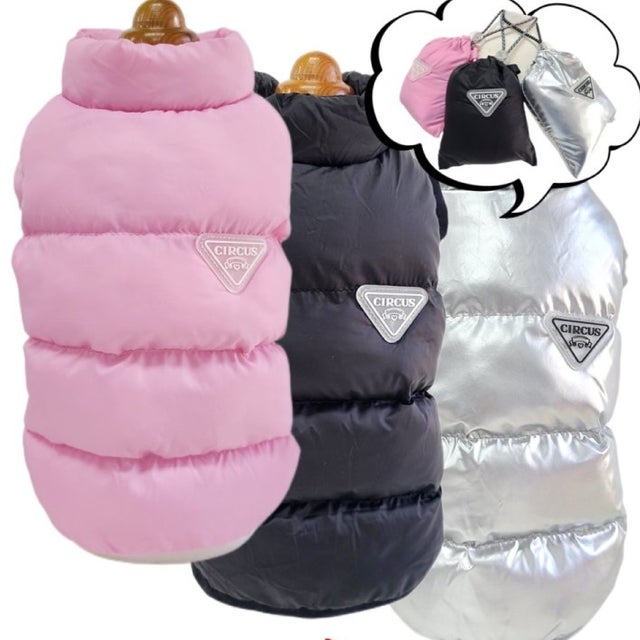 サーカスサーカス　circus circus ポーチつきダウン　XXS CIRCUS CIRCUS｜サーカスサーカス | おしゃれな犬服と愛犬の食事なら