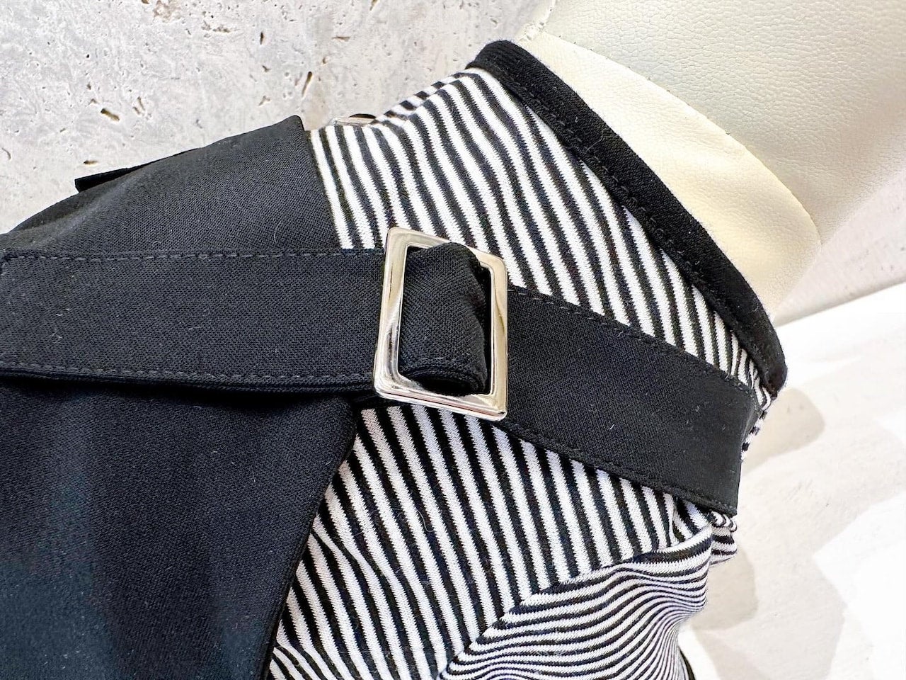 Denim rose（デニムローズ）ワッペンジャンパースカート ブラック