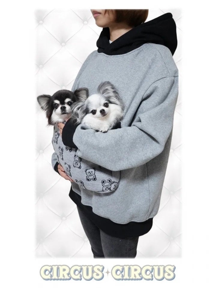サーカスサーカス MOM パーカーワンピ ファーファコラボ グレー サーカスサーカス MOM パーカーワンピ ファーファコラボ グレー