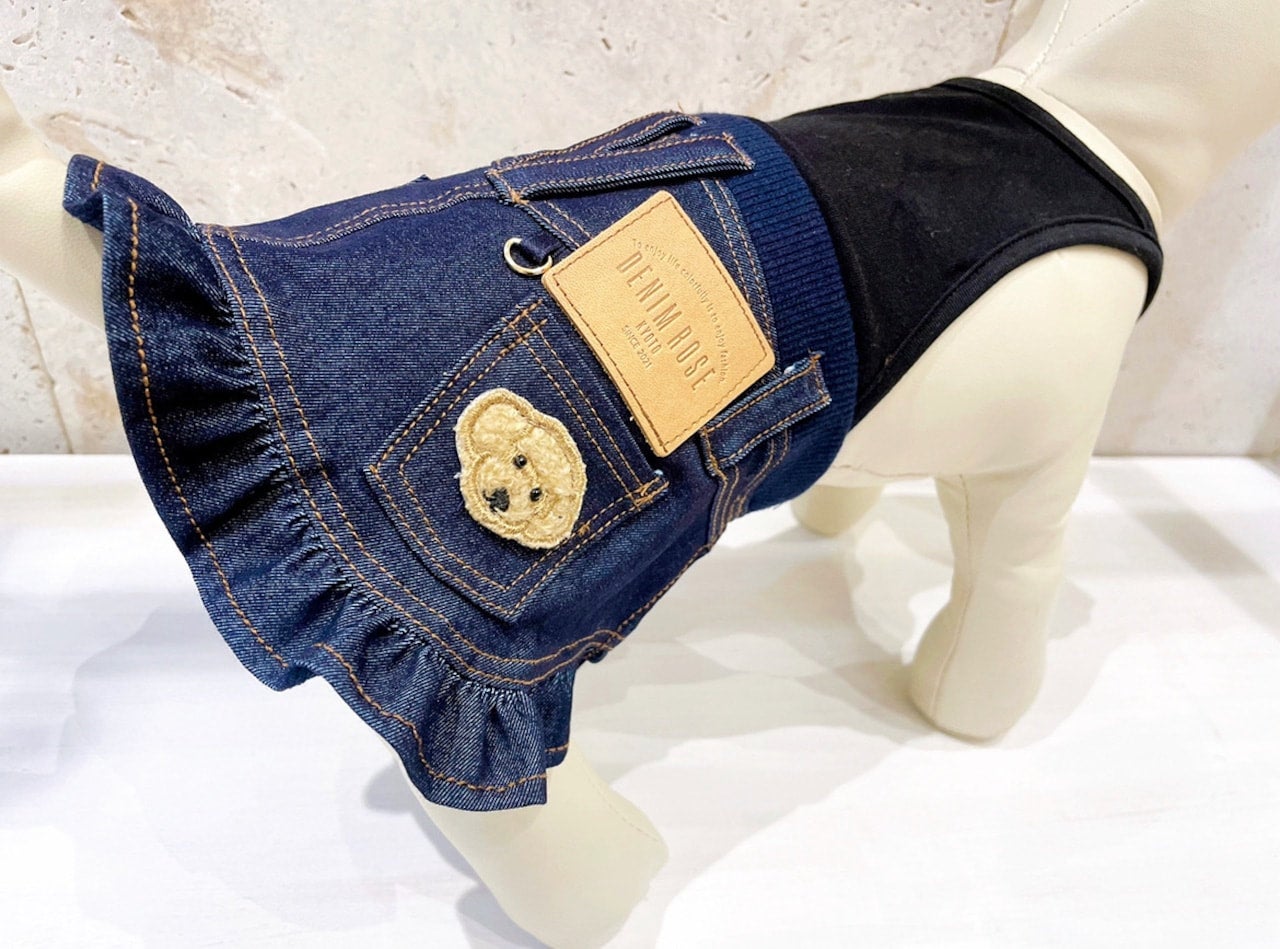 デニムローズ DENIM ROSE ワッペンリバーシブルマット カフェマット 犬 デニムローズ DENIM 飲まし ROSE ワッペンリバーシブルマット